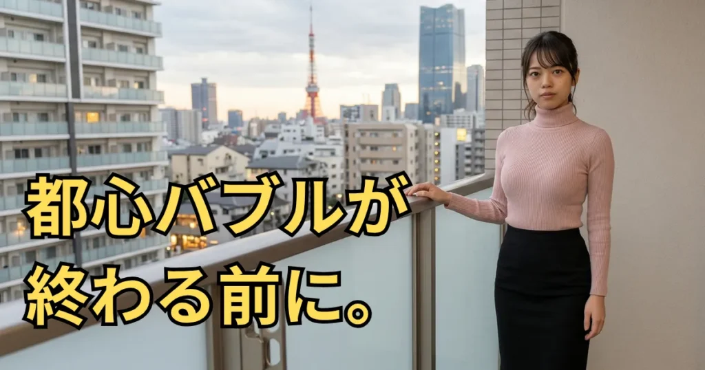 中古マンションの都心バブルがはじける前にマンション管理を見直すべきだと伝えるマンション管理専門家あおい