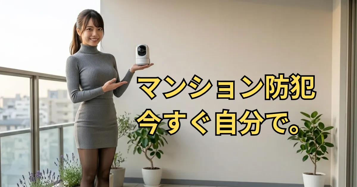 マンションのバルコニーに設置する防犯カメラを紹介するマンション管理専門家あおい