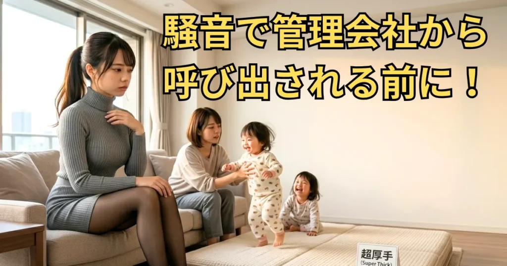 子どもの足音が下階に響くので心配しているマンション管理専門家あおい
