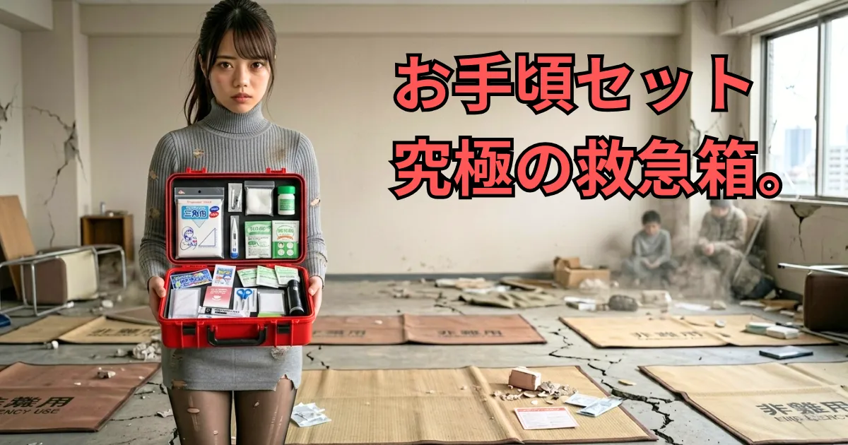 震災後の救急セットの重要性を訴えるマンション管理専門家あおい