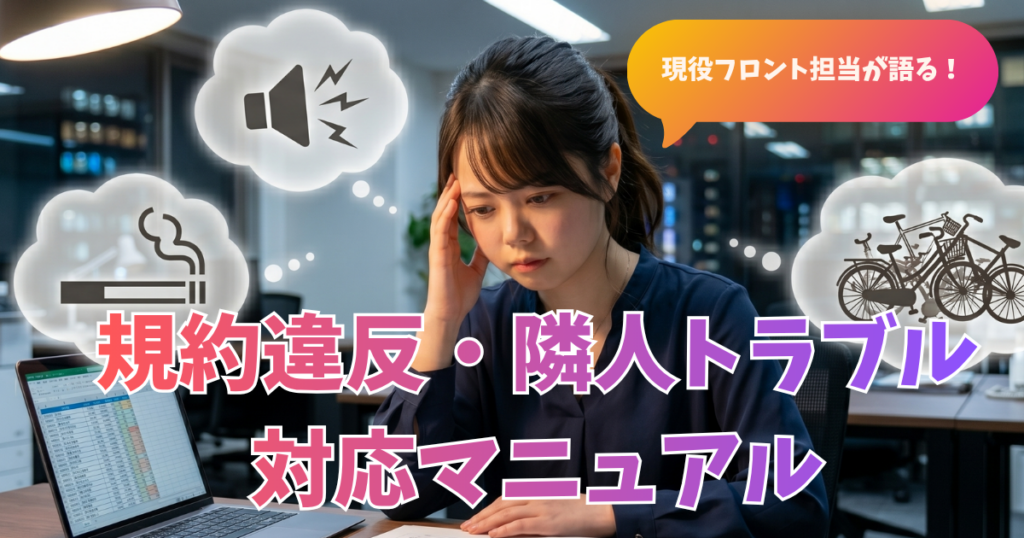規約違反・隣人トラブルのピラー記事のアイキャッチ